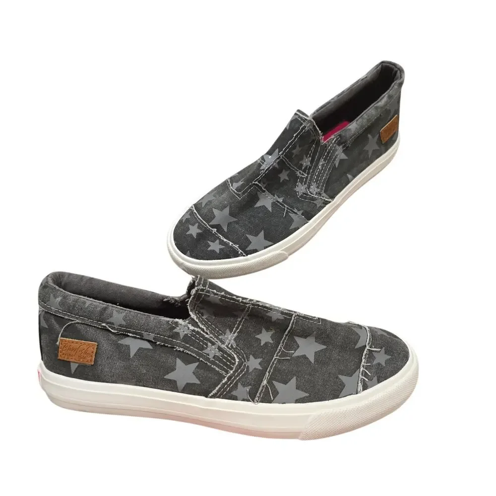 NEW Girl's Blowfish Gray Star Slip On Shoes | Size 5